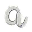 Foil Balloon Script Letter A Silver