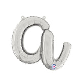 Foil Balloon Script Letter A Silver