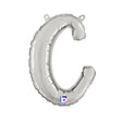 Foil Balloon Script Letter C Silver
