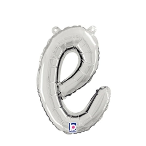 Foil Balloon Script Letter E Silver