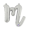 Foil Balloon Script Letter M Silver