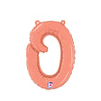 Foil Balloon Script Letter O Rose Gold