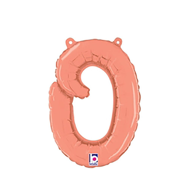 Foil Balloon Script Letter O Rose Gold