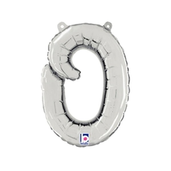 Foil Balloon Script Letter O Silver