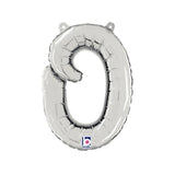 Foil Balloon Script Letter O Silver