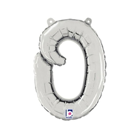 Foil Balloon Script Letter O Silver