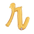 Foil Balloon Script Letter R Gold