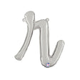 Script Letter R Silver Balloon