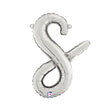 Foil Balloon Script Letter S Silver