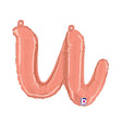 Foil Balloon Script Letter U Rose Gold