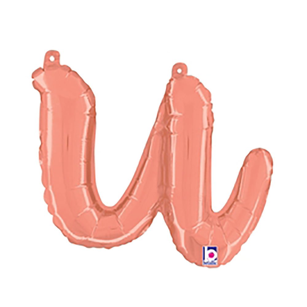 Foil Balloon Script Letter U Rose Gold
