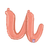 Foil Balloon Script Letter U Rose Gold