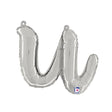Foil Balloon Script Letter U Silver