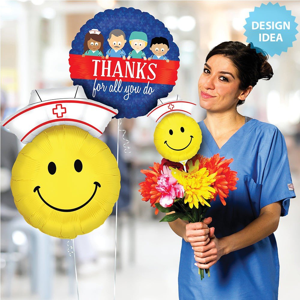 Foil Balloon Smiley Nurse Mini Shape