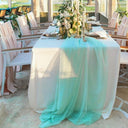 Chiffon Wedding Table Runner Fabric - Sheer Flowing Chiffon, 14" Wide x 120" Long, Ivory (1 Runner)