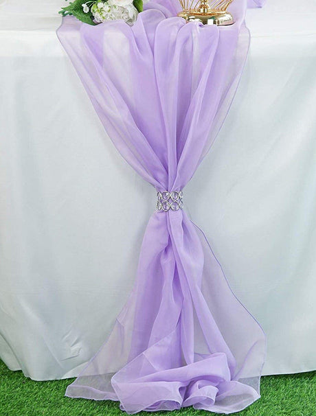 Chiffon Wedding Table Runner Fabric - Sheer Flowing Chiffon, 14" Wide x 120" Long, Ivory (1 Runner)