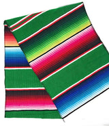 Cinco De Mayo Mexican Serape Cotton Fabric - Multicolor Woven Stripes, 14" Wide x 76" Long (1 Piece)