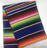 Cinco De Mayo Mexican Serape Cotton Fabric - Multicolor Woven Stripes, 14" Wide x 76" Long (1 Piece)