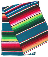Cinco De Mayo Mexican Serape Cotton Fabric - Multicolor Woven Stripes, 14" Wide x 76" Long (1 Piece)