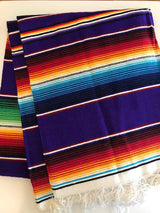 Cinco De Mayo Mexican Serape Cotton Fabric - Multicolor Woven Stripes, 14" Wide x 76" Long (1 Piece)