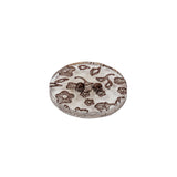 Clear Brown Plastic Button - 32L/20mm