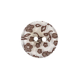 Clear Brown Plastic Button - 32L/20mm