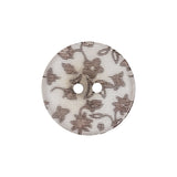 Clear Brown Plastic Button - 36L/23mm