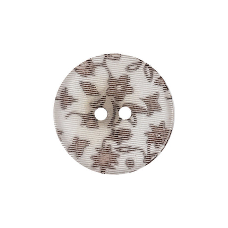 Clear Brown Plastic Button - 36L/23mm