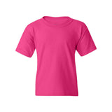 Youth Short Sleeve Heavy Cotton T-Shirt Breathable and Long Lasting