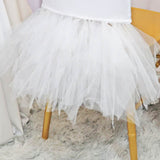 1 Piece White Ballerina Spandex Chiavari Chair Cover Elegant Stretch Fit with Flowing Skirt