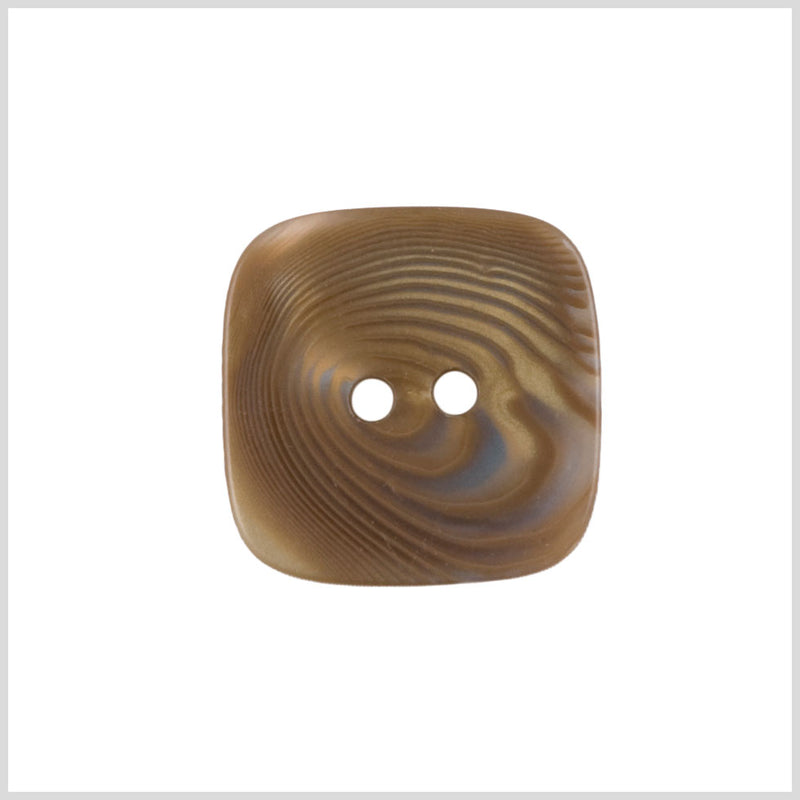 Brown/Turquoise Plastic Coat Button - 44L/28mm
