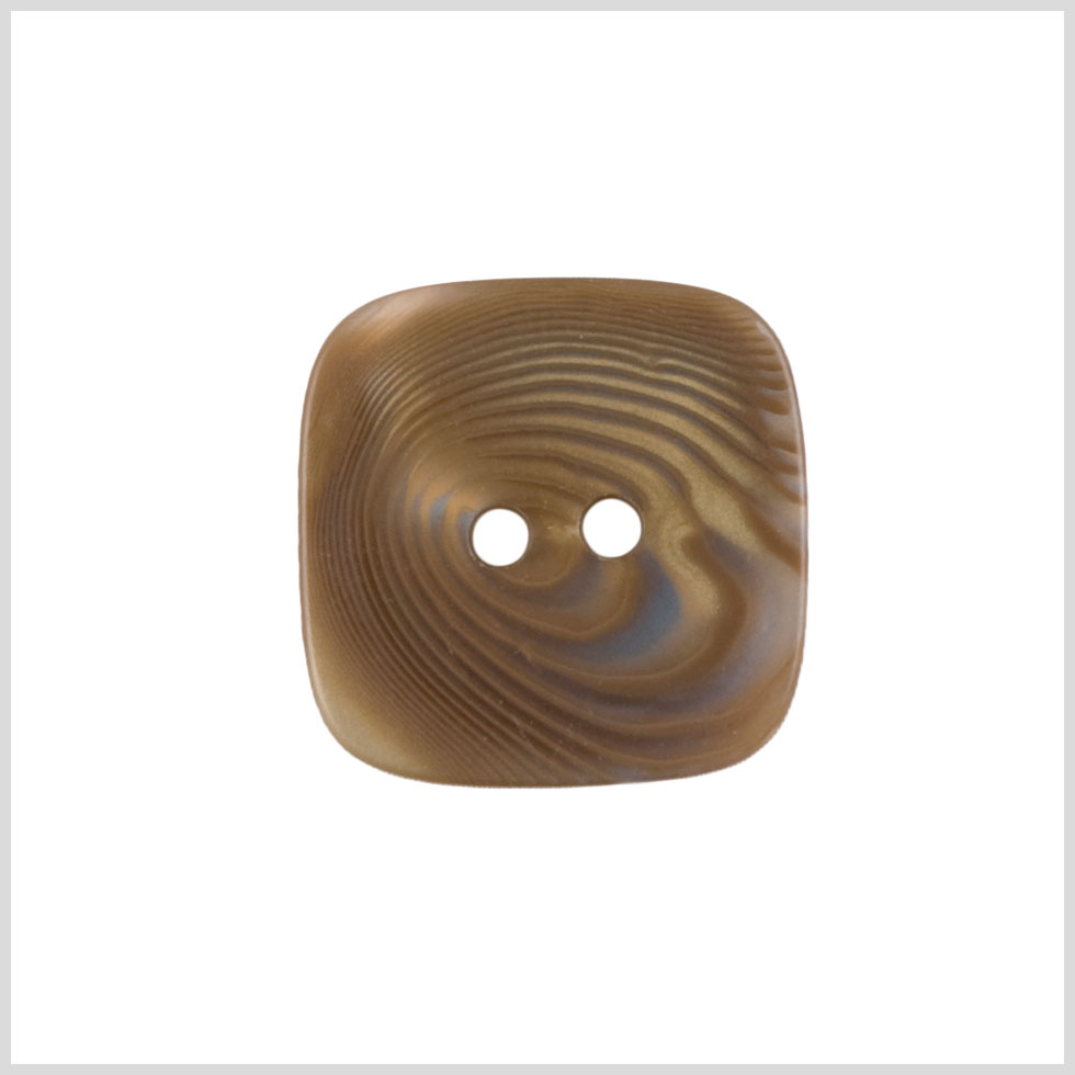 Brown/Turquoise Plastic Coat Button - 44L/28mm