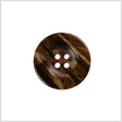 Brown, Beige and Orange Striped Plastic Button - 36L/23mm