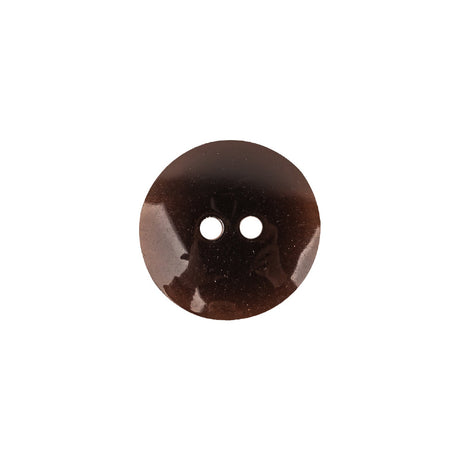 Plastic 2-Hole Button - 24L/15mm - Brown Engraved Ribbing Stripe
