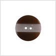 Plastic 2-Hole Button - 36L/23mm - Brown Engraved Ribbing Stripe