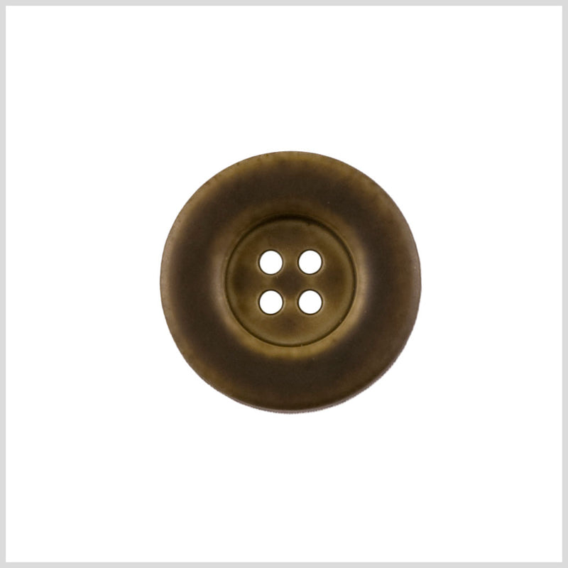 Plastic 4-Hole Button - 36L/23mm - Brown and Beige Worn Look