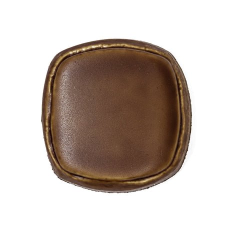 Weathered Honey Brown Leather-Look Shank-Back Molded Plastic Button - 48L/30.5mm