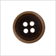 Plastic 4-Hole Button - 44L/28mm - Brown Distressed Rim