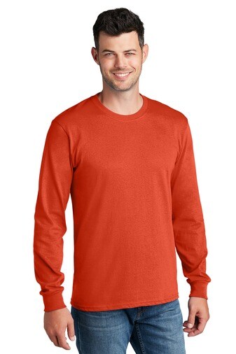 Port & Company® Crewneck Long Sleeve Core Cotton Tee