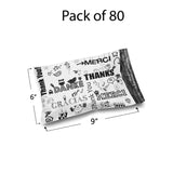 Poly Mailer Envelopes 6" x 9" Multi Design Weight 0.25 to 1 pound