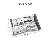 Poly Bag Mailer 10" x 13" Glossy Multi Design Envelopes | Premium Plastic Mailing & Courier Bags
