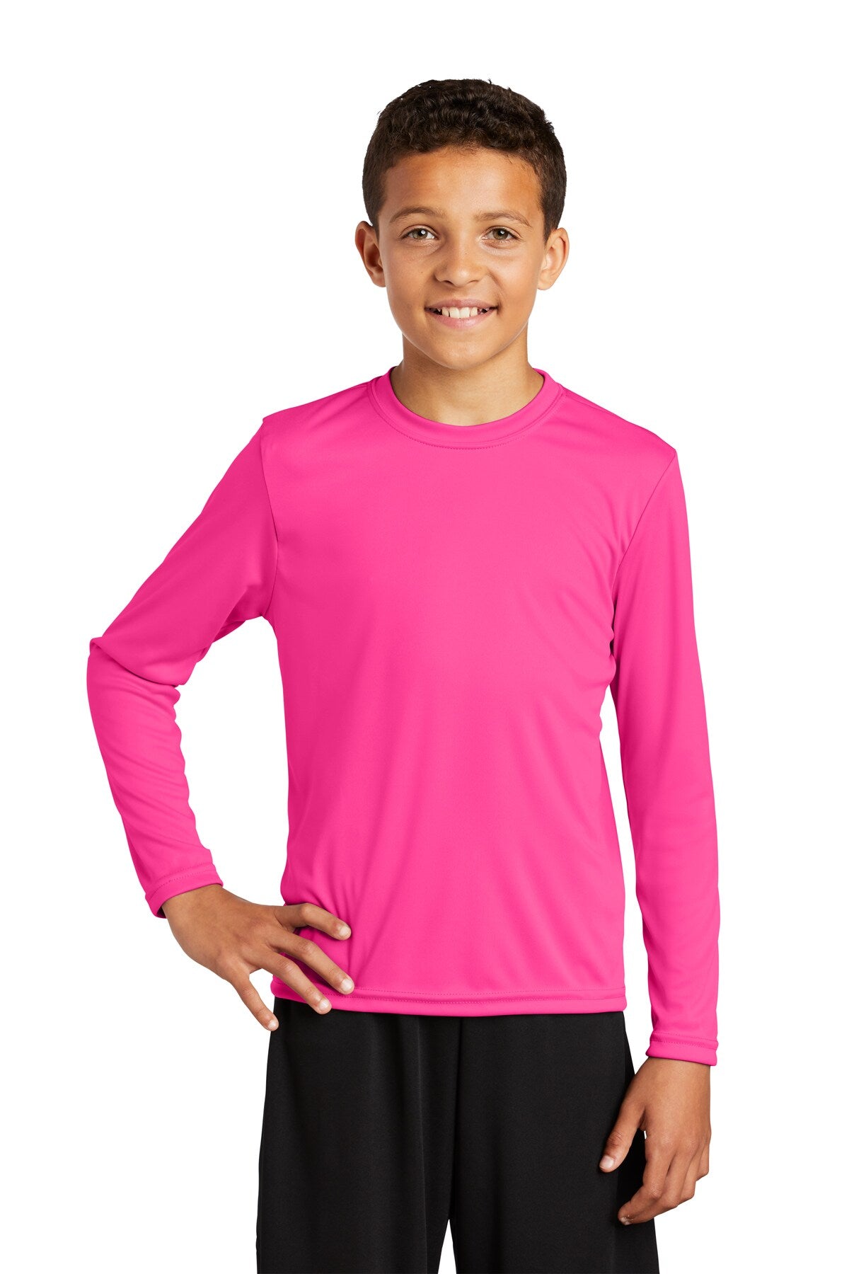 Sport-Tek® Crewneck Long Sleeve T-Shirt for Youth