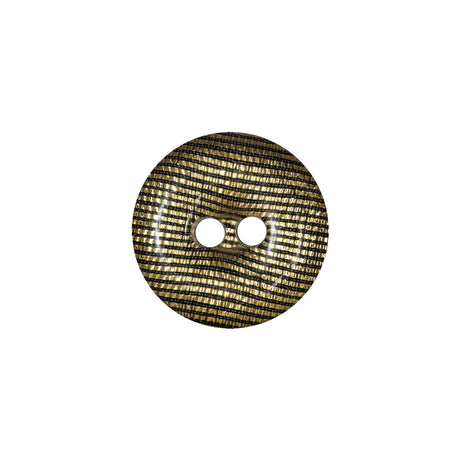 Black and Gold Iridescent Disco Two-Hole Button - 28L/18mm