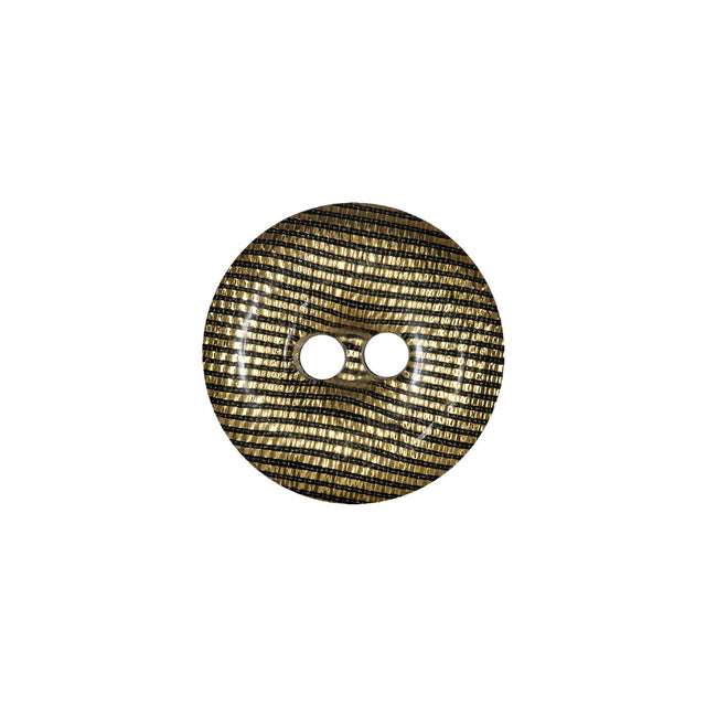 Black and Gold Iridescent Disco Two-Hole Button - 28L/18mm