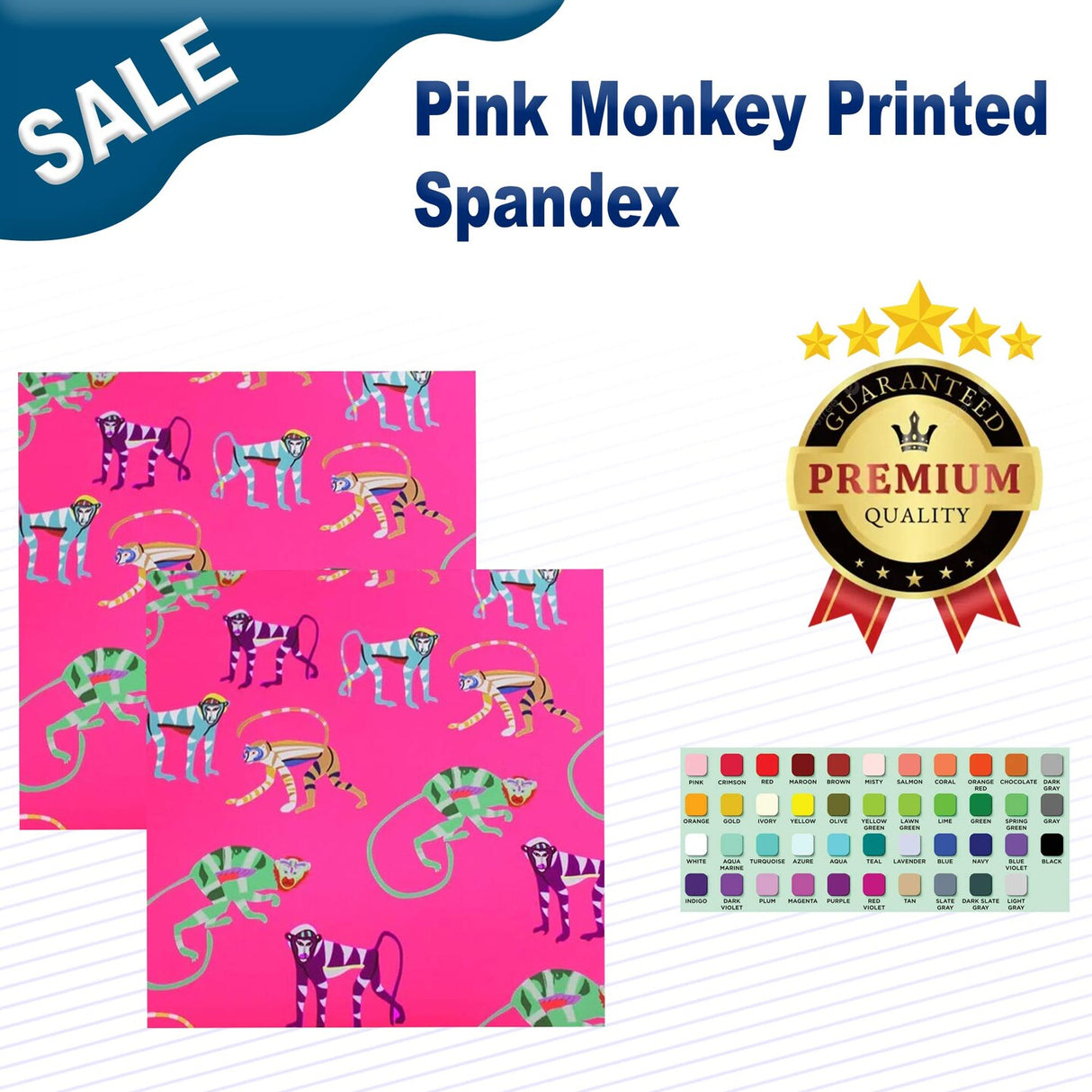 Pink Monkey Printed Spandex