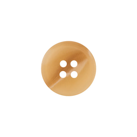 Plastic 4-Hole Button - 24L/15mm - Beige Soft Streaks