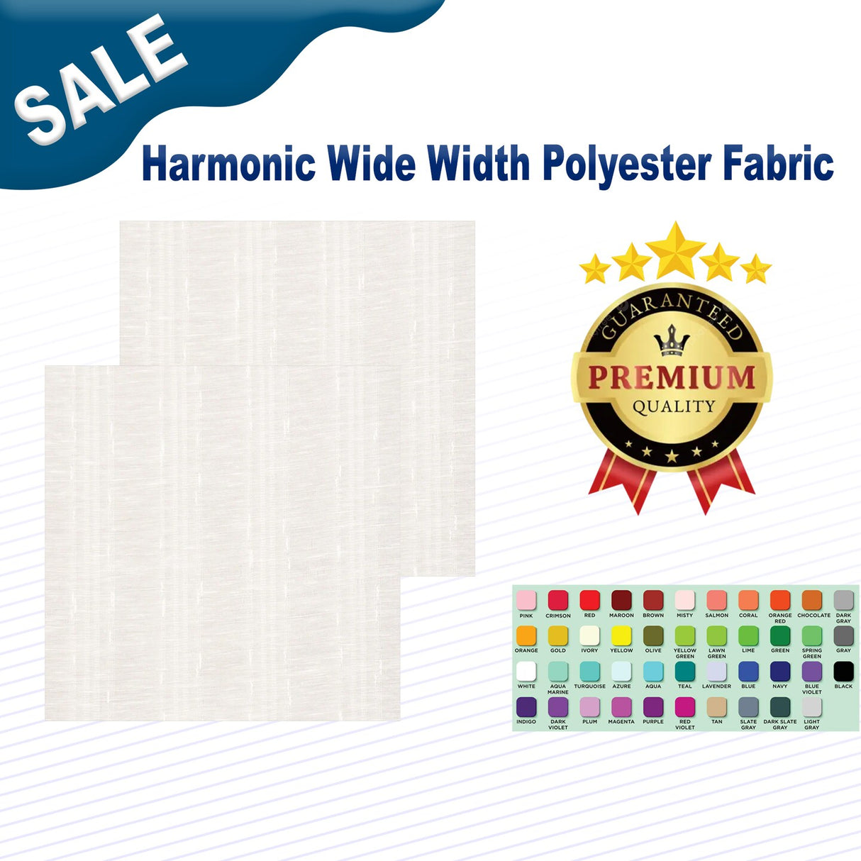 1 Yard Harmonic Wide Width Polyester Fabric