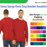 Bella+Canvas® Unisex Sponge Fleece Drop Shoulder Crewneck Sweatshirt