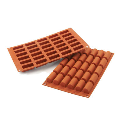 Silikomart Silicone Bake Mold Log 0.47 Oz, 11/16" x 1-3/4" x 3/4" H, 30 Cavities