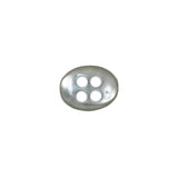 Silver Iridescent 4-Hole Oval-Shaped Plastic Button - 20L/12.5mm